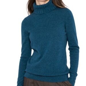 Blue Turtleneck Sweater - Ocean